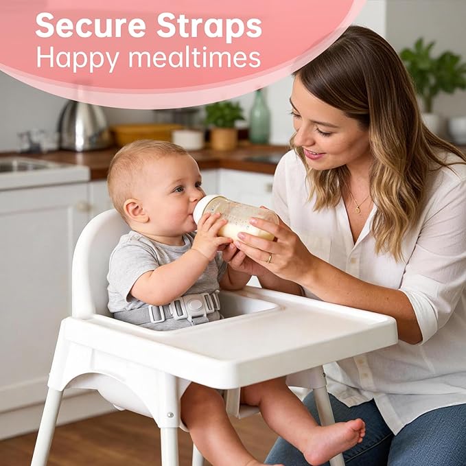 High Chair Straps Compatible with IKEA ANTILOP High Chair, Replacement Strap for IKEA High Chair Accessories, Extra Strong 3-Point Adjustable Strap Fit for Keekaroo Baby High Chair