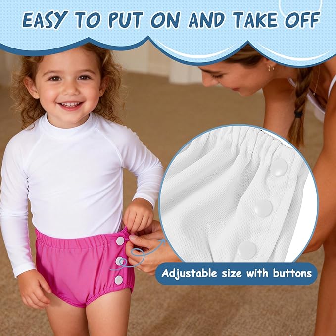 Durio Reusable Swim Diapers Washable Baby Swim Diaper Unisex Infant Toddler Swimming Diapers
