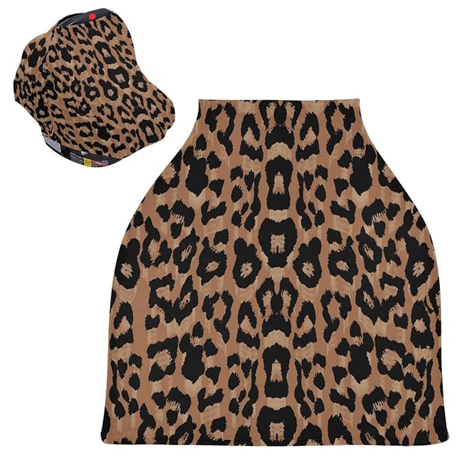 Breastfeeding Nursing Cover Baby Car Seat Canopy Cart Cover Cheeteh Leopard Print Blanket Stroller Poncho Cover