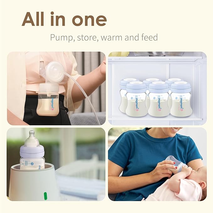 Maymom Pump Parts Compatible with Spectra S1 S2 9 Plus Accessories, Base Connectors, Bottles, Nipples, Dome Caps, Duckbill Valves, Backflow Protectors and Tubing, Not Original Spectra Parts