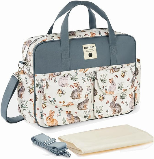 Kamay's Mummy Shoulder Bag Diaper Bag Chic Nappy Changing Bag Tote/Messenger Style Large with Changing Mat, Adjustable Straps