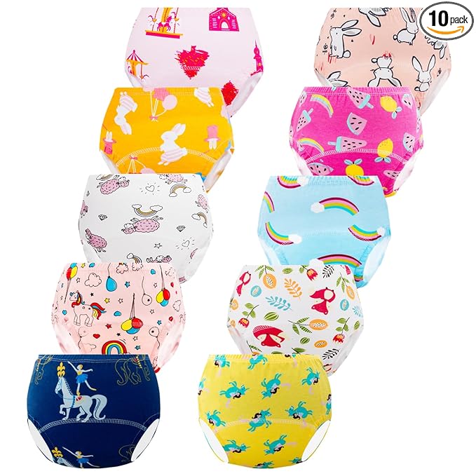 Potty Training Underwear for Girls, Toddler Learning Training Underwear Boys (10 Packs, 4-6T, Multicolor)