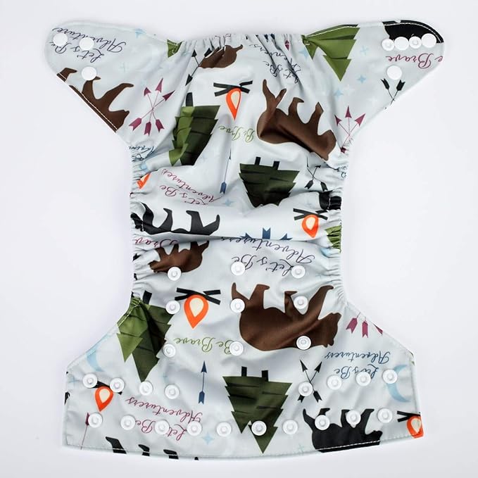 Baby Pocket Diaper Nappy Reusable Washable 8lbs to 36lbs (Be Brave)