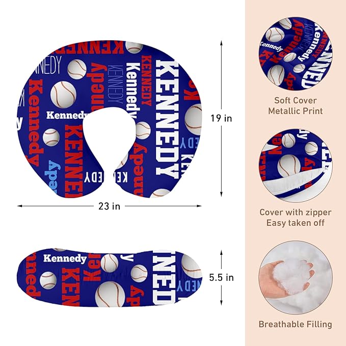 Dyoart Baby Nursing Pillow Cover, Custom Breastfeeding Bottle Pillow Slipcover, Personalized Gift for Infant Boys Girls,Volleyball Pattern, Ultra Soft Comfortable(one Size)