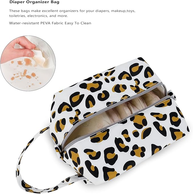 MOMIGO Wet Dry Bags for Baby Cloth Diapers - Waterproof Pod Hanging Diaper Bag Reusable, Washable for Baby Stroller, Diaper Bag, Breast Pump Parts, Travel Bag
