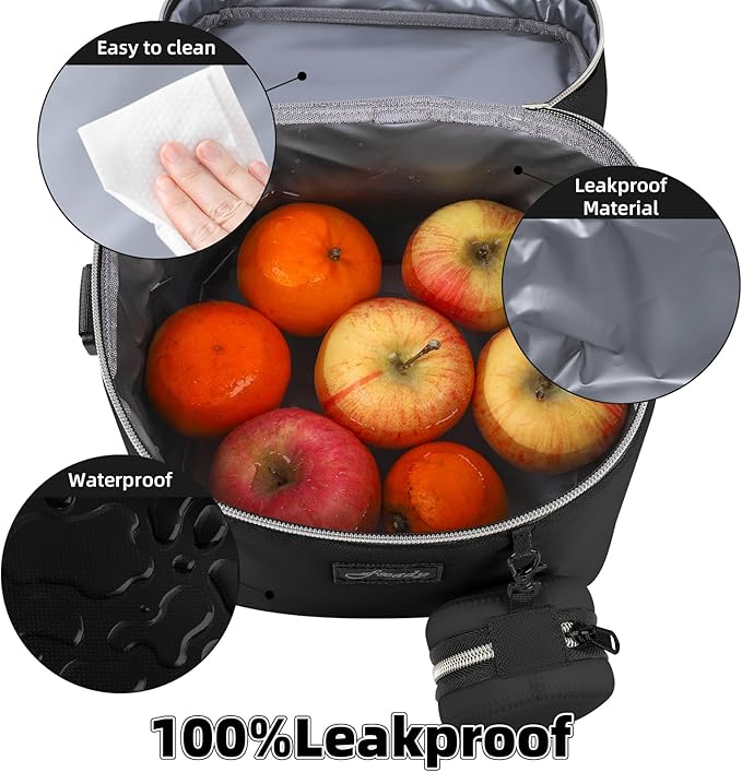 Breastmilk Cooler Bag with Ice Pack, Insulated Baby Bottle Tote Bag for 6 Bottles Up to 9 oz, Clip-On Pouch for Baby Essentials, Leakproof, Waterproof, Shoulder Strap for Nursing Moms