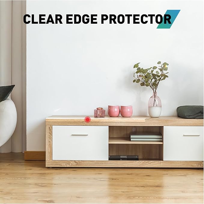 Wall Corner Protector,2PCS 36''(L) x1.58'' (W) Self Adhesive Corner Guard for Wall, Heavy Duty Clear Corner Protector Guard for Cabinet Doors, Edge Protector