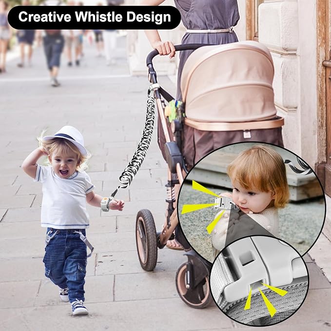 Accmor Anti Lost Wrist Link with Induction Lock, Toddler Harness Walking Leash, Reflective Child Safety Wristband, Upgrade Child Wrist Leashes with Magnetic Unlock Design (6.5ft) - for Boys and Girls