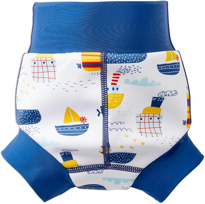 Splash About Happy Nappy Reusable Swim Diaper, Tug Boats, 3-6 Months