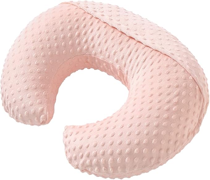 Pillowcase for Nursing Pillow and Positioner for Breastfeeding and Bottle Feeding, Propping Baby, Tummy Time, Baby Sitting Support, Awake-Time Support, Pillow Cover Only (Light Pink)