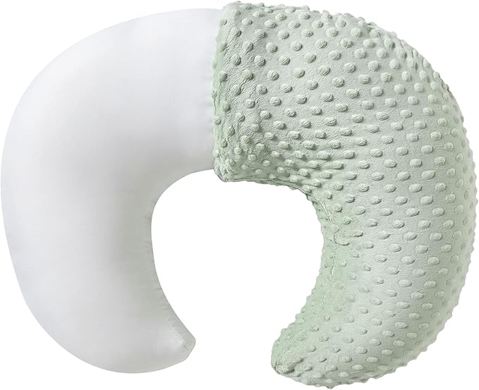 Pillowcase for Nursing Pillow and Positioner for Breastfeeding and Bottle Feeding, Propping Baby, Tummy Time, Baby Sitting Support, Awake-Time Support, Pillow Cover Only (Meadow Mist)