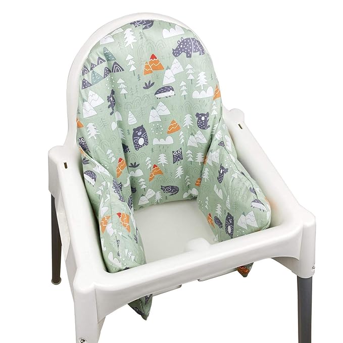 ZARPMA Inflatable Cushion Inner Cover Cotton Cover for IKEA Antilop Highchair (Cover Only) (Green)