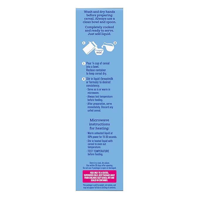 GERBER CEREAL FOR BABY Infant Dry Cereal MultiGrain Apple 5x8oz