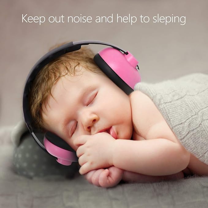 Solar-Power Baby Noise Cancelling Headphones, Ear Protection Earmuffs for 0-3 Years Kids