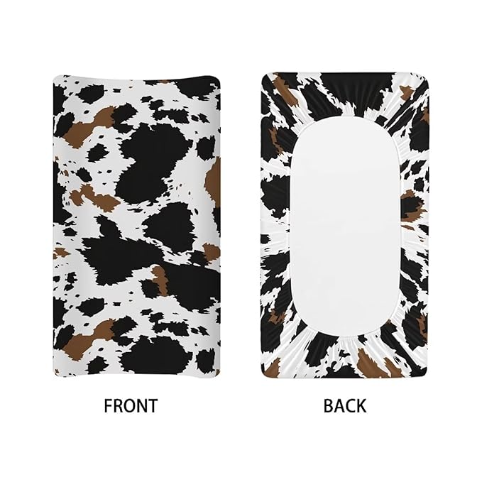 Wild Cowhide Print Baby Changing Pad Cover Nursery Diaper Changing Table Pad Mat Sheet for Boys Girls-16x32 Inch