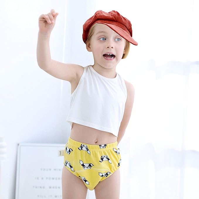 Toddler Potty Training Pants 4 Pack,Cotton Training Underwear Size 2T,3T,4T,Waterproof Underwear for Kids