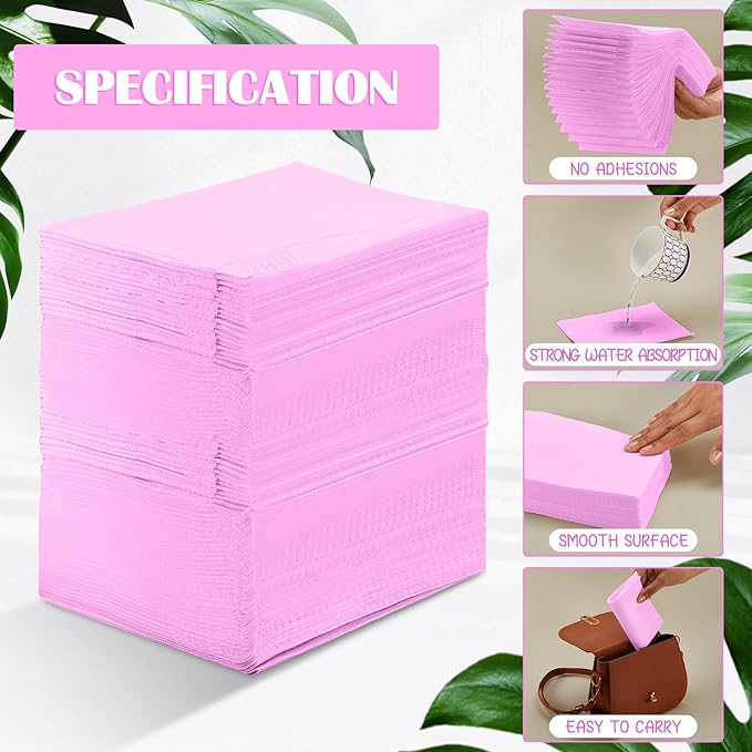 Mixweer 1000 Pcs Baby Disposable Changing Pads 13 x 18 Inch Quick Absorb Pink Diaper Changing Table Pads Sanitary Liners Soft Waterproof for Baby Child Adult Pets Travel Change Stations
