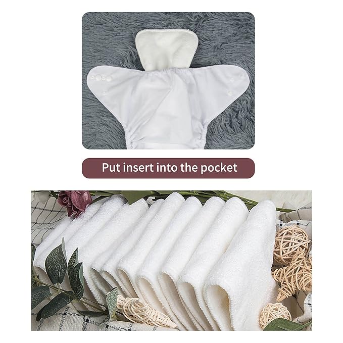 ALVABABY Christmas Baby Cloth Diapers One Size Adjustable Washable Reusable for Baby Girls and Boys 1 Pack with 2 Inserts QD93-2T