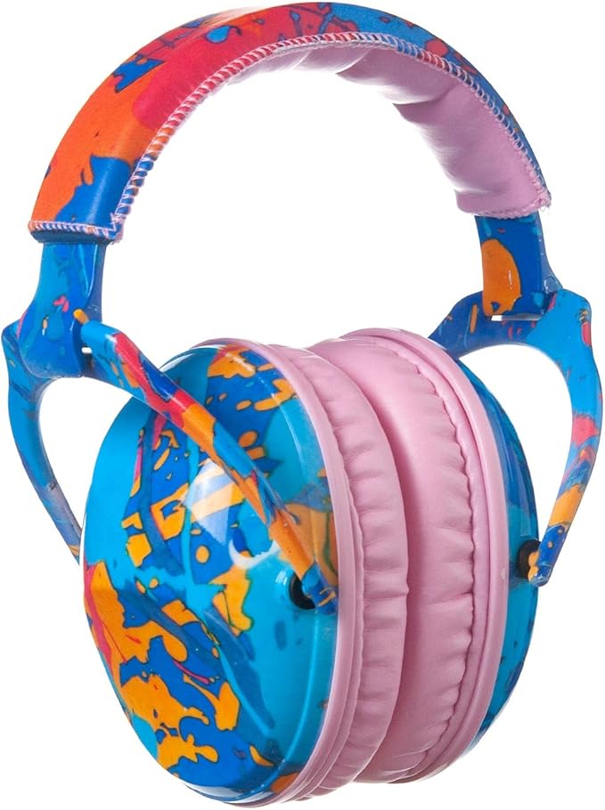 Kids Hearing Protection,25dB NRR Noise Reduction,Sound Proof for Kids,Toddler,Safety Earmuffs for Concert,Airplane,Autism,Monster Jam,Travel,School- Pink Paint