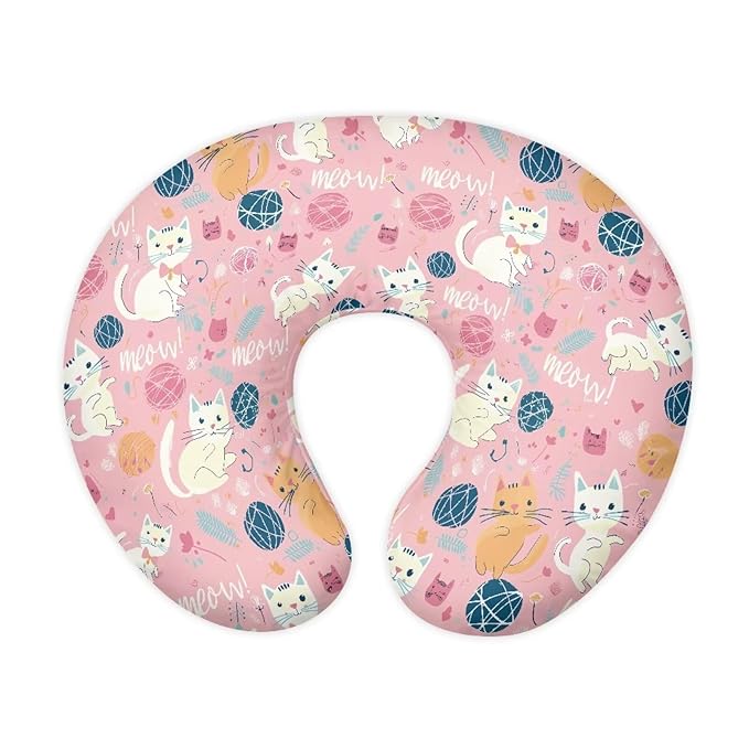 Cat Wool Ball Baby Fashion Nursing Pillow Cover Baby Breastfeeding Slipcover Newborn Safety and Comfy Cover for Daily Life, 2 Packs