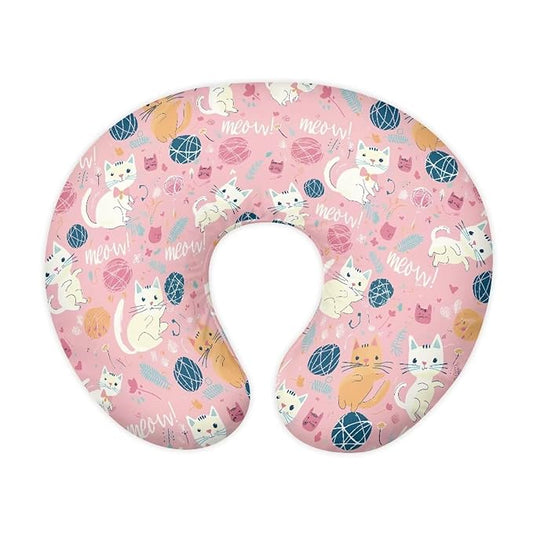 Cat Wool Ball Baby Fashion Nursing Pillow Cover Baby Breastfeeding Slipcover Newborn Safety and Comfy Cover for Daily Life, 2 Packs