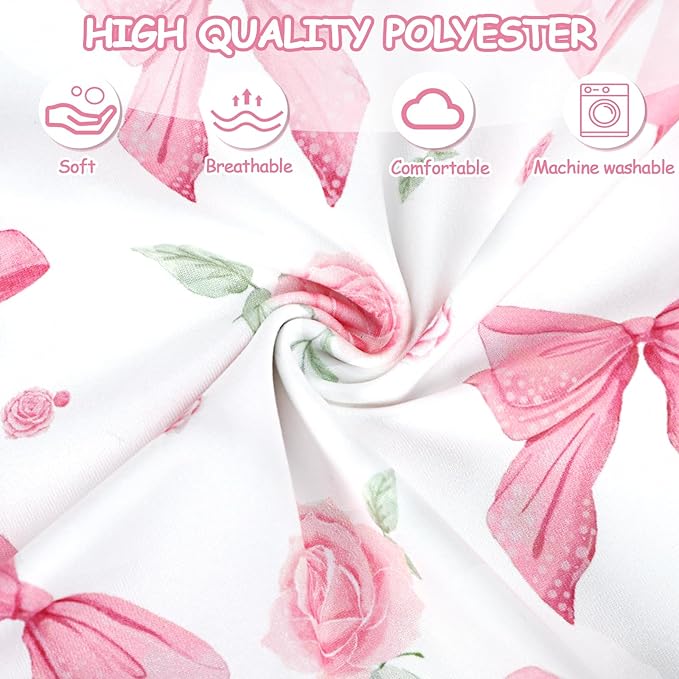 New Nursing Pillow Cover Girls, Soft Breastfeeding Pillow Covers for Baby Newborn Infant, fits New Nursing Pillow, Easy Removal and Machine Washable Slipcover, Pillowcase Only (Pink Rose)