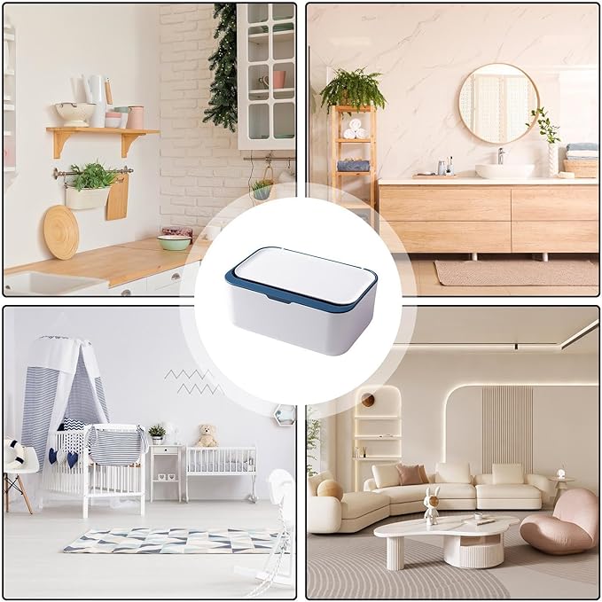 Wet Wipes Dispenser Container Box, Wet Napkin Storage Box Holder, Refillable Paper Tissue Case, Tissue Storage Box with Lid for Home Kitchen Bathroom Offices Car, Keep Wipes Fresh and Clean