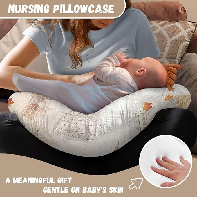 Tower Feeding Pillow Covers Washable & Breathable Nursing Pillow Slipcovers Breastfeeding Newborn Feeding Cushion Cover Practical Gift, Best Choice for Mom Cover Only