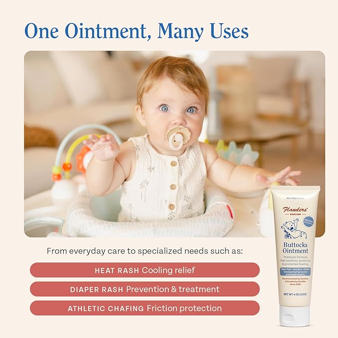 Flanders Skin Relief Bundle – 2 Tubes of Buttocks Ointment and 1 Stick of Healing Balm, Pharmacist Developed, Safe for Sensitive Skin, Made in USA