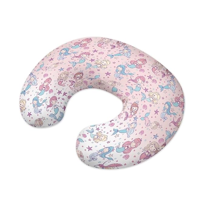 Cartoon Mermaid Princess Nursing Pillow Cover Fits The Original Support Pillow for Breastfeeding and Bottle Feeding Breastfeeding Pillow Slipcover