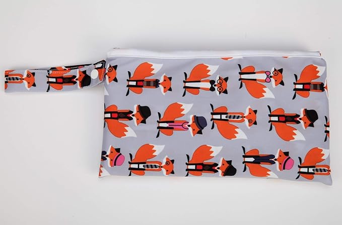 Baby Diaper Changing Mat Pad Portable Foldable Washable Travel Nappy Waterproof (Orange Fox)