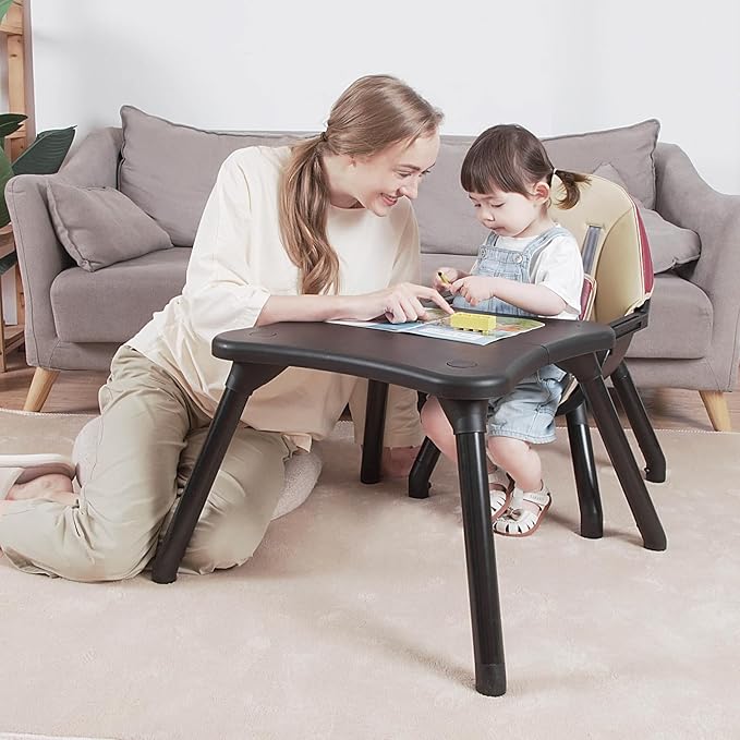 Gofirst 6 in 1 Baby High Chair,Convertible High Chairs for Babies and Toddlers/Booster Seat/Table and Chair Set,Babies Feeding Chair/5-Point Harness,4-Position Removable Tray&PU Cushion Baby Highchair