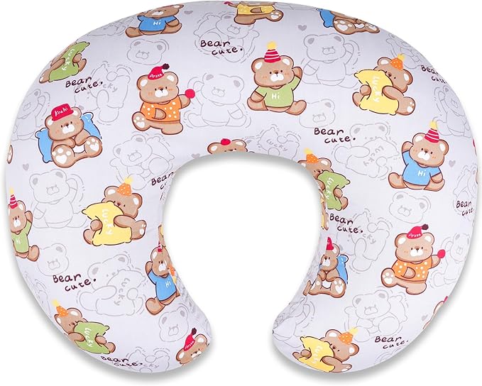 x-vesolje Baby Nursing Pillow for Breastfeeding, Adjustable Breastfeeding Pillow for Bottle Feeding, Nursing Support Pillow for Mom and Baby Healthier Nursing, Removable Cover- Cute Bear