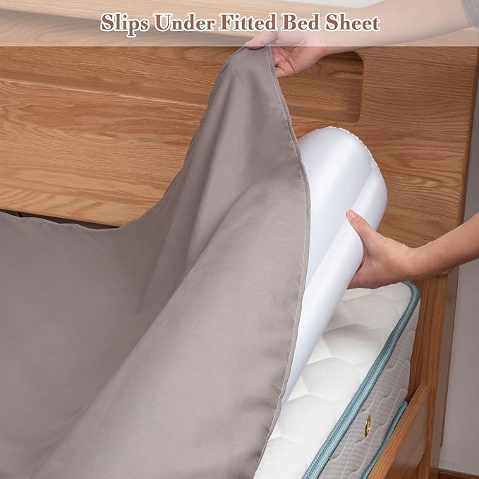 Rewondah [2-Pack] Travel Bed Rails for Toddlers | Inflatable Bed Rails, Blow up Bed Rails for Kids | Toddler Bed Guard Rail for Full, Queen, King Size Beds | Portable Bed Rail for Home, Hotel Travel