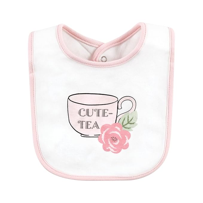 Hudson Baby Unisex Baby Cotton Bibs, Girl Whimsical Dog, One Size