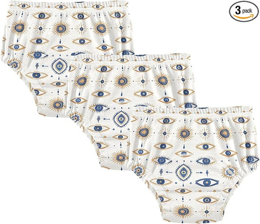 Baby Sleep Training Underwear Reusable Trainer Underwear for Toddler Boys 4T Stylized Eye Motifs