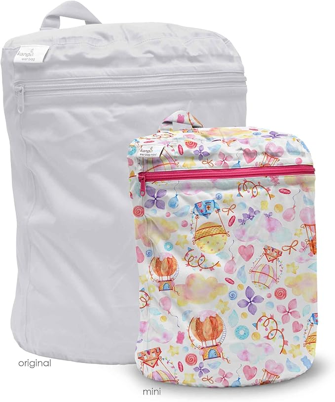 Kanga Care Wet Bag MINI Seam Sealed Waterproof 3D Dimensional for Baby Cloth Diapers, Travel, Beach, Pool, Gym, Swim | Candylicious