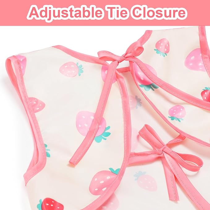 Accmor Waterproof Baby Bibs for Eating, Mess Proof Toddler Feeding Bibs for Girls Boys ﻿
