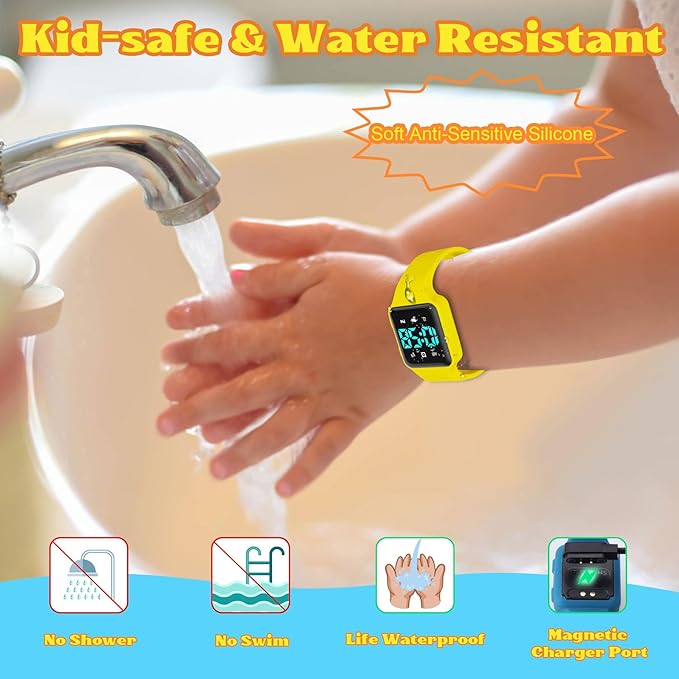 Toddler Potty Training Set – Potty Training Watch with Musical/Vibration Countdown Alerts, Fun Board Book, Progress Chart & Reward Stickers – Interactive Potty Training Kit for Kids Ages 2-6