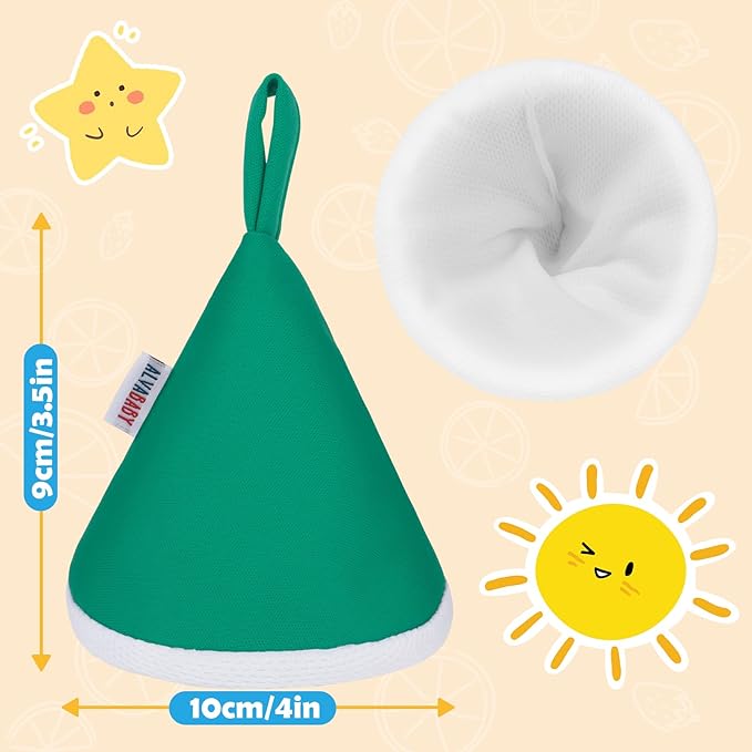 ALVABABY 4 Pcs Baby Boy Pee Covers, 3.5 * 4 In,Strong Water Absorption Pee Shield for Newborn Boy, 4-Layer Reusable Pee Cap, Diaper Changing Accessory for Baby Gift
