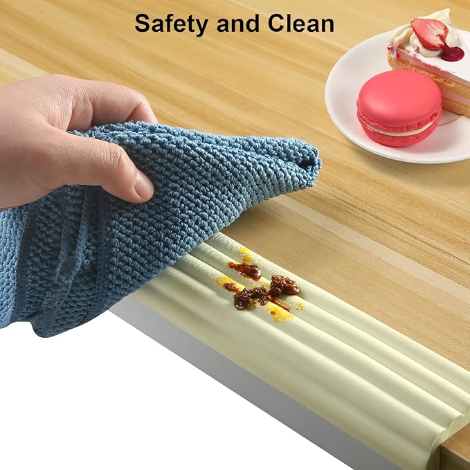 Upgraded Baby Proofing Edge Corner Protector,16.4ft Edge Guards Padding with 3M Adhesive, Extra-Wide Soft Rubber Foam Padding, Furniture, Sharp Edge Safety Corner Edge Bumper Guard-Cream