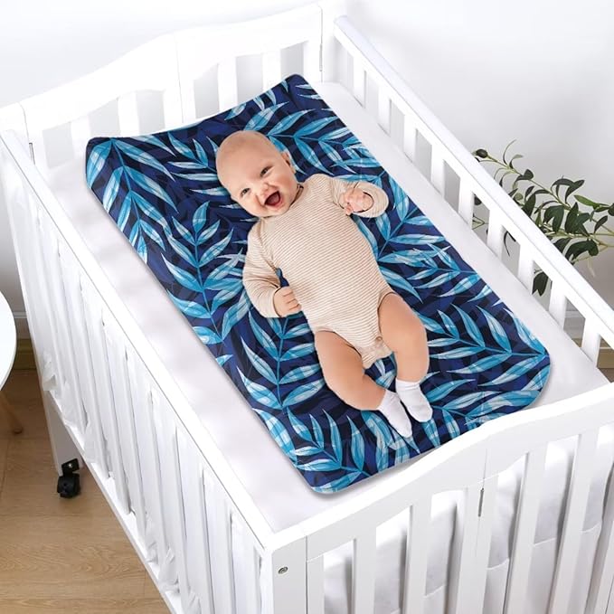 Plant Wild Changing Pad Cover Infant Newborn Changing Table Covers Diaper Table Change Mat Sheet Cover Blue