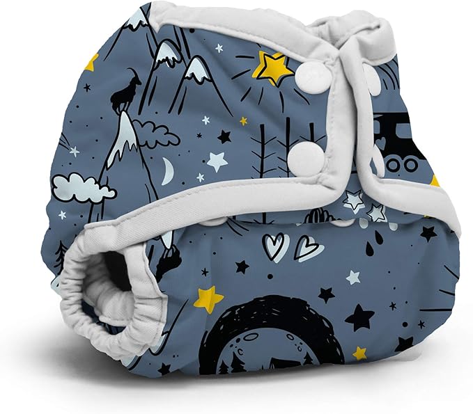 Kanga Care Rumparooz Double Leg Gusset Reusable Cloth Diaper Cover Newborn Snap | Wander 4-15 lbs