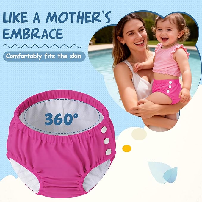 Durio Reusable Swim Diapers Washable Baby Swim Diaper Unisex Infant Toddler Swimming Diapers