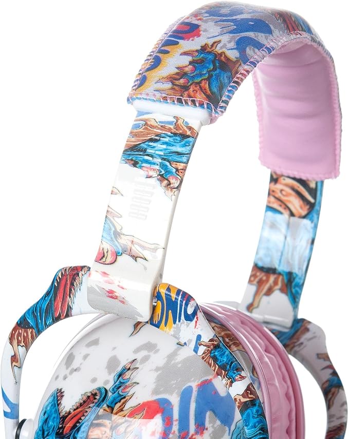 Kids Hearing Protection,25dB NRR Noise Reduction,Sound Proof for Kids,Toddler,Safety Earmuffs for Concert,Airplane,Autism,Monster Jam,Travel,School- Pink Dinosaur