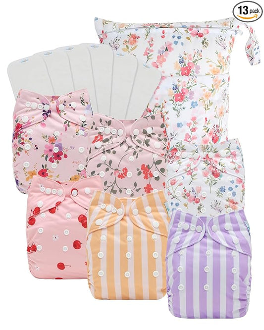 Babygoal Cloth Diaper Covers 6 Pack