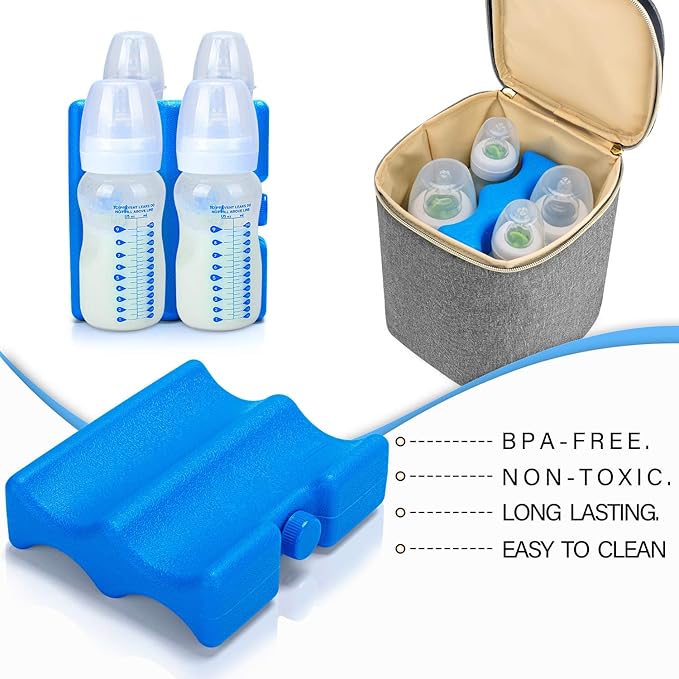 Teamoy Breastmilk Ice Pack, Bottle Ice Pack for Breastmilk Storage and Breastfeeding Working Mom, Medium