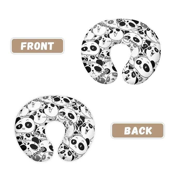 Jeiento Baby Nursing Pillow Cover Funny Panda Newborn U-Shaped Breastfeeding Pillowcase Cushion Cover Decor Case Fits Nursing Pillow for Newborn