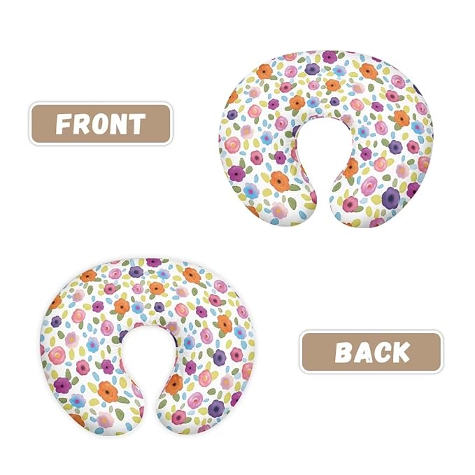 Nursing Pillow Cover Slipcover Colorful Floral Soft Maternity Breastfeeding Newborn Infant Feeding Cushion Cover Breathable Breastfeeding Cover