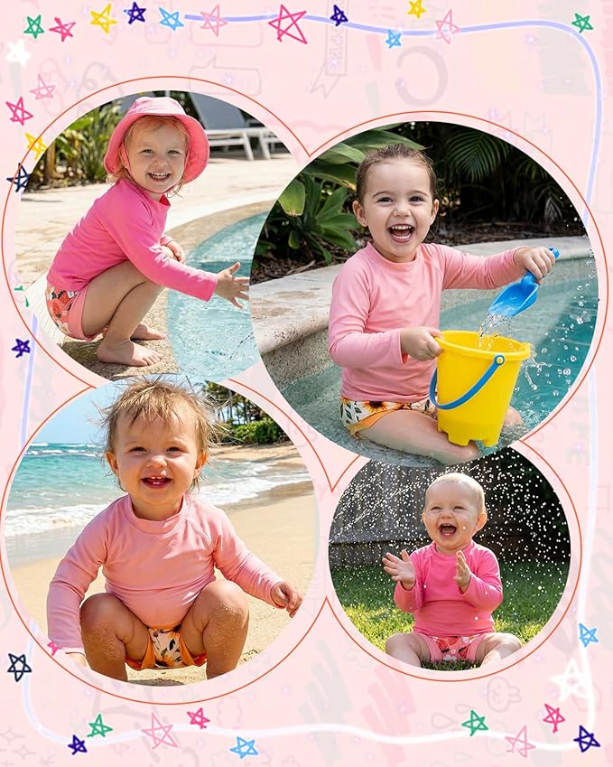 babygoal Reusable Swim Diaper - Waterproof Cloth Swimmers Pants for 12 Months to 18 Months Babies Infants Beach & Pool(Strawberry,Sunflower,Dinosaur)